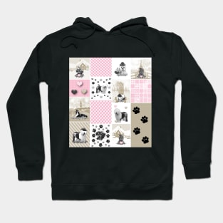 Dog Lovers Patchwork Pattern Hoodie